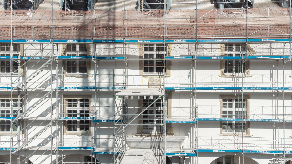 Fassadengerüst, Schloss Zizers